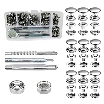 Amazon.co.jp: ジャンパーホック 18セット 15mm ステンレス鋼 4